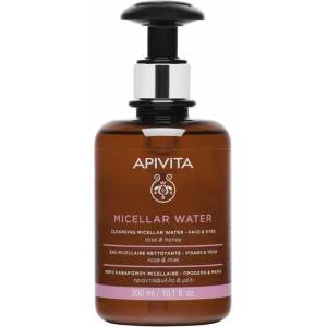 APIVITA Мицеларна вода с Роза и мед , 99 % натурални състаавки , Apivita Cleansing Micellar Water Face & Eye With Rose & Honey 300ml