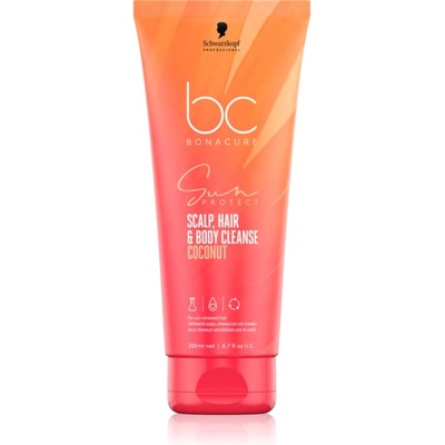 Schwarzkopf BC Bonacure Sun Protect Scalp, Hair & Body Cleanse душ гел 2 в 1 200ml