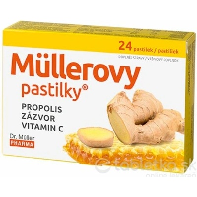 Dr. Müller Müllerove pastilky propolis zázvor vitamín C 24 kapsúl
