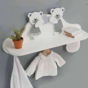 Italbaby Рафт със закачалки Italbaby - Dolci Coccole, бял/сив (070.4200-0154)