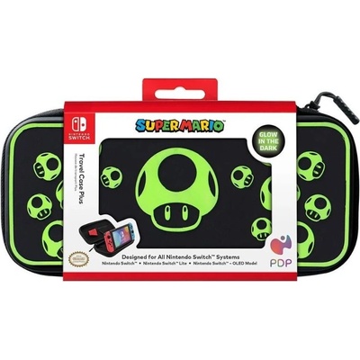 PDP 1-Up Mushroom Plus Glow Case Nintendo Switch
