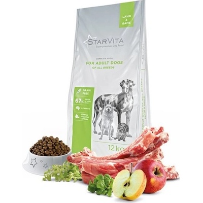 Starvita pre dospelé psy jahňa,zverina 12 kg
