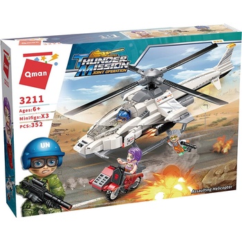 Qman Конструктор, Qman, Нападателен хеликоптер, 352 части (Q3211)