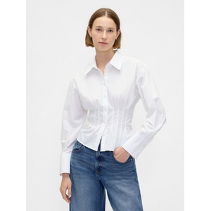GAP Поплинова риза Fitted Shirt GAP GAP | Byal | ЖЕНИ | XS