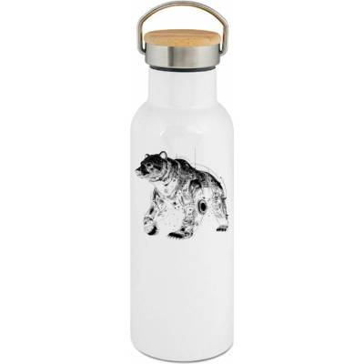 123TRIKO termoska Medvěd-Grizzly-Tech, černý potisk 500 ml