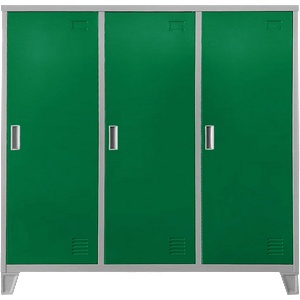 Carmen Метален шкаф Carmen CR-1605-3 JZ - сив / тъмнозелен (3580179_91) - bay