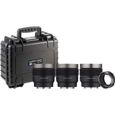 Samyang V-AF lens Kit 24/35/75 with MF Adapter and Hardcase