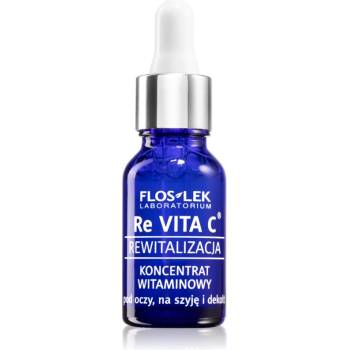 FlosLek Laboratorium Re Vita C 40+ витаминен концентрат за околоочната зона, шия и деколте 15ml