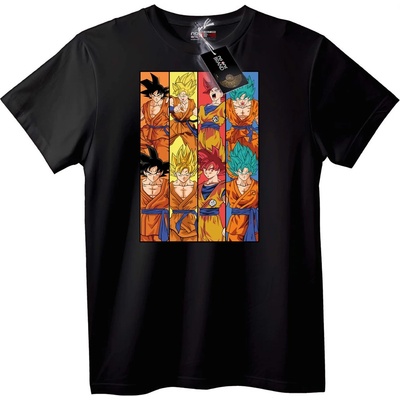 NOONEBRAND Тениска трансформации на Goku от Dragon Ball Z - 3XL, Black