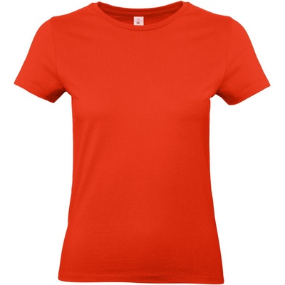 B&C Collection B&C 190 / Дамска тениска от плътен памук - огненочервена M (01004Tu3502)