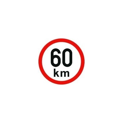 Samolepící štítek 60 km