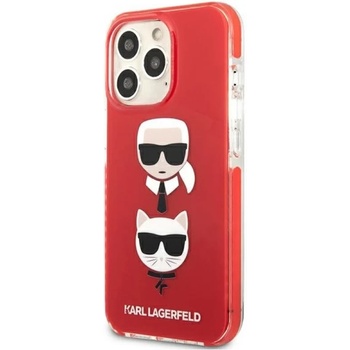 KARL LAGERFELD Калъф Karl Lagerfeld - K and C Heads, iPhone 13 Pro, червен (3666339048709)