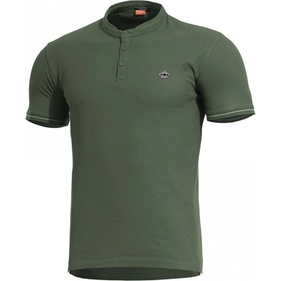 Polokošeľa Pentagon Levantes Henley Stripes olivové