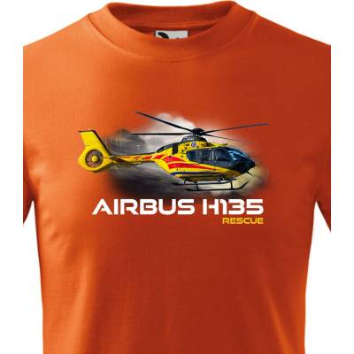 Dětské tričko Airbus Helicopters H135 Rescue OranžováCanvas Dětské tričko Bezvatriko.cz 3250