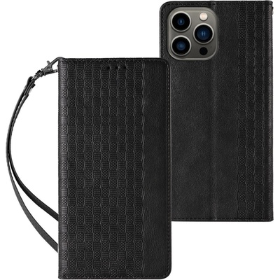 HQWear Калъф с отделение за карти с висулка/каишка Magnet Strap Case за iPhone 12 Pro Max, черен (9145576250143)