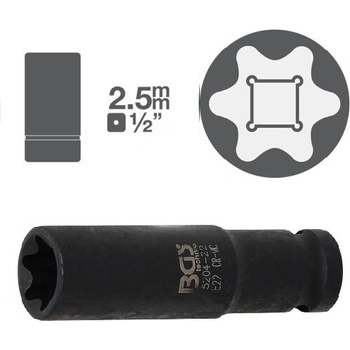 Image 1 of BGS technic Дълги ударни вложки 1/2" E-Torx - от 10.90лв