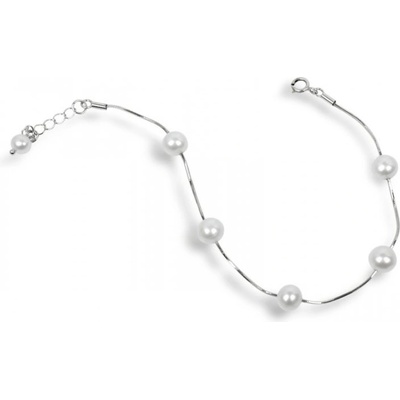 Náramok JwL Jewellery z pravých bielych perál JL0173