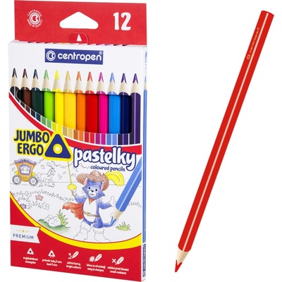 Centropen pastelky 9522 Jumbo trojhranné 12 ks