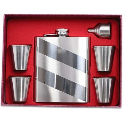 Ploskačka Stripe XXLs pohárikmi a lievikom 540ml