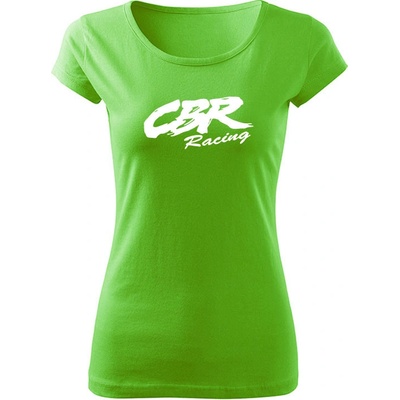 Tričko CBR racing dámske tričko Jablkovozelená Biela