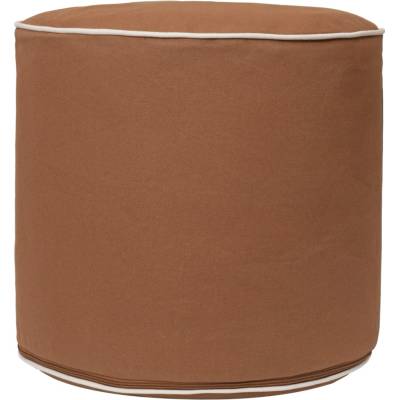 Ferm Living Puf Billow Tan Ø 40 cm, hnědá barva, textil