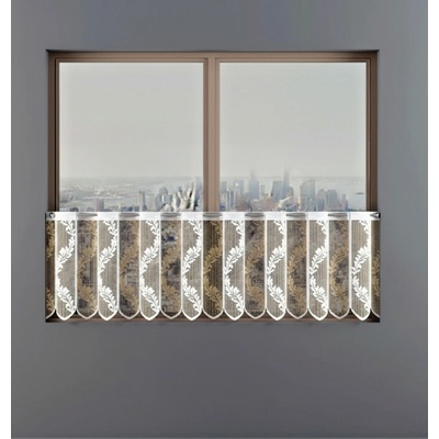 Dekorační metrážová vitrážová záclona MARGITA krémová výška 50 cm MyBestHome