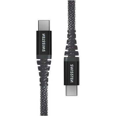 Swissten 71542010 Kevlar USB-C / USB-C, 1,5m, černý
