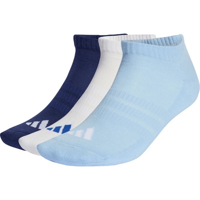 adidas Мъжки спортни чорапи Adidas Cushioned Essential Low Cut 3-Pack Sports socks - Dark Blue / White / Glow Blue - размер 43-45 (EU) (207-1482-0316)