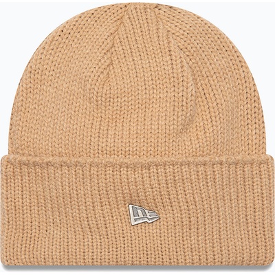 New Era Medium Knit Wide Cuff Beanie Beige
