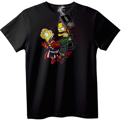 NOONEBRAND Тениска Simpsons Супергерои - 5XL, Black