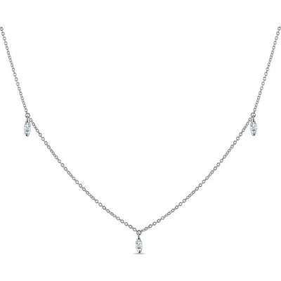 Klenota Náhrdelník z bieleho zlata s diamantmi marquise k0862012