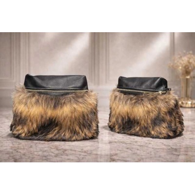Max Original Leather Dámska kožušinová kabelka Líška natural
