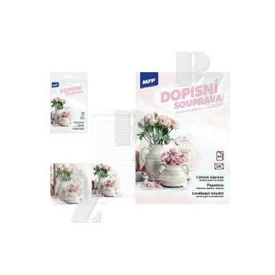 Dopisní papír barevný LUX 5+10 Růže, MFP Paper