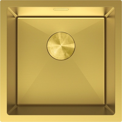 Mexen Trixo кухненска мивка от неръждаема стомана 1-коморова 440 x 440 mm, златна - 6413441000-55 (6413441000-55)