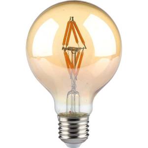 V-TAC LED Крушка 4W Filament E27 G80 Амбър 2200K - 217148 (217148)