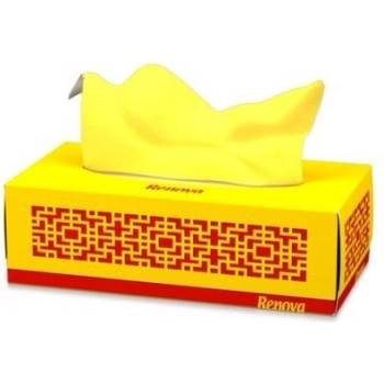 Ренова кърпи за лице 3 пластови 80 бр. /опаковка жълти