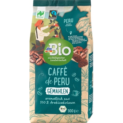 dmBio bio káva Caffé de Peru mletá 500 g