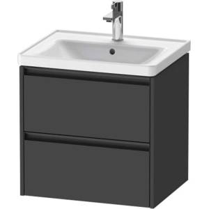 Duravit Ketho. 2 - Шкафче за умивалник 55x58x46 см, 2 чекмеджета, графит матов K25281049490000 (K25281049490000)