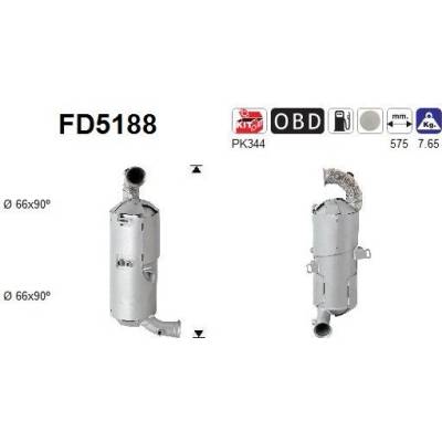 Filtr sazových částic, výfukový systém AS FD5188