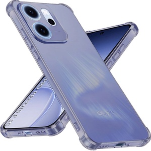 Techsuit Калъф за Oppo Reno15 F / Reno15 FS 5G - Shockproof Clear Silicone - Techsuit - Черен дим (KF2362366)