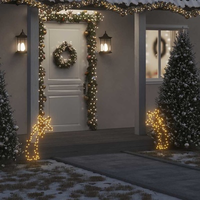 vidaXL Vánoční světelná dekorace s hroty Kometa 80 LED diod 62 cm Černá
