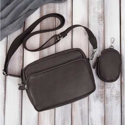 Paolo Peruzzi kabelka z prírodnej kože hnedá