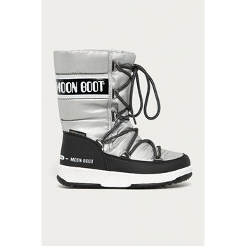 Moon Boot JR Girl quilted WP detské snehule strieborná