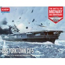 ACADEMY Model Kit loď 14229 USS Yorktown CV-5 Battle of Midway 1:700