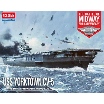 ACADEMY Model Kit loď 14229 USS Yorktown CV-5 Battle of Midway 1:700