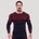 GymBeam Безшевна блуза с дълъг ръкав OG1 Black/Red XL