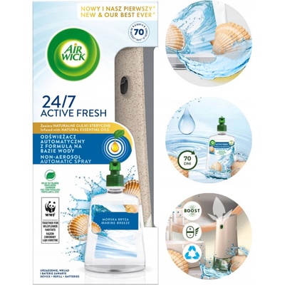 Air Wick Active Fresh Automatický osviežovač vzduchu Kvet Bavlna 228 ml