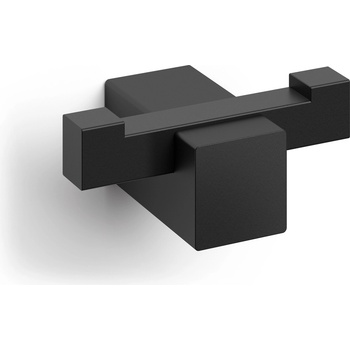 ZACK Закачалка за баня Carvo прахово боядисана стомана двойна черна (40504)