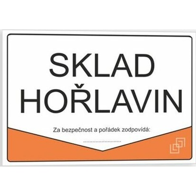 Traiva s.r.o. Sklad hořlavin Verze: Samolepka 297 x 210 mm (A4) tl. 0.1 mm - Kód: 02702