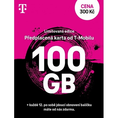 T-Mobile 100 GB dobíjecí SIM jen za 300 Kč měsíčně - LIMITOVANÁ EDICE